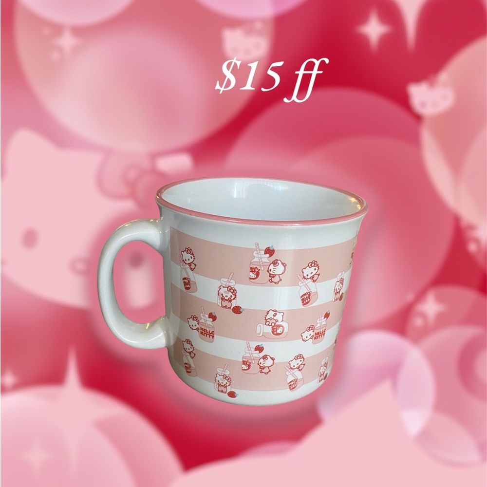 strawberry milk hello kitty mug